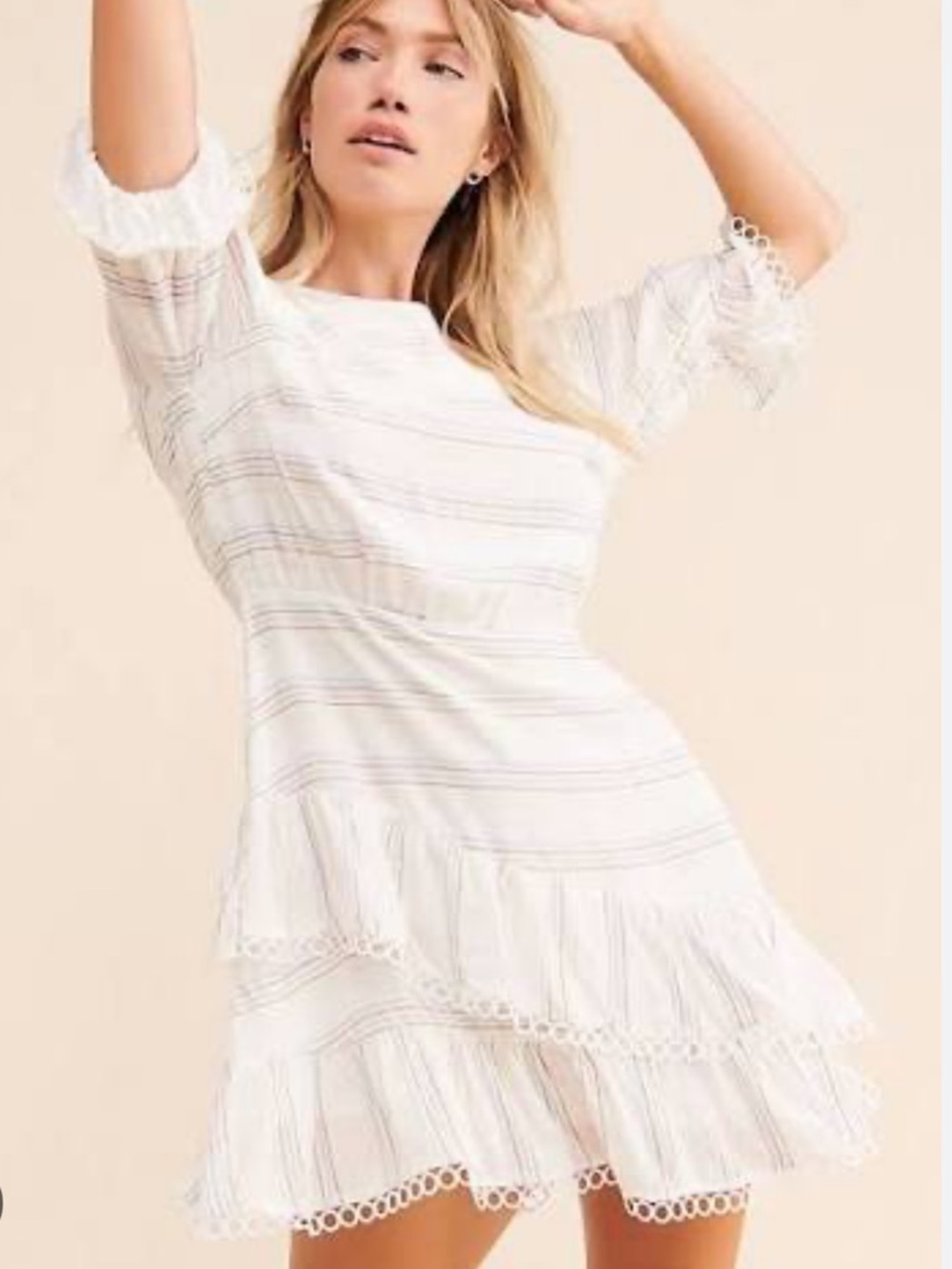 Lost + Wander Song Of Summer Mini Dress Floral Boho, S